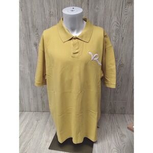ROCA WEAR 3XL YELLOW POLO SHIRT Men's Casual Embroidered LOGO ACTIVEWEAR